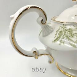 Paragon Tea-for-two Set Teapot, Cream & Sugar, Cups & Saucers Whispering Grass