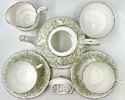 Paragon Tea-for-two Set Teapot, Cream & Sugar, Cups & Saucers Whispering Grass