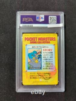 Pokemon Japanese Bandai Carddass Anime Collection #207 Ash Lapras Pikachu PSA 9