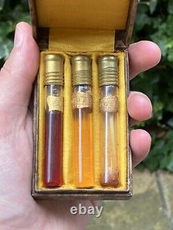 RARE Antique Edwardian Set Of Perfumes Two Nearly Unused Made In Grasse