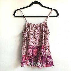 RARE! SPELL Winona Top Skirt Two Piece Set Pink Floral Berry Dress Sz XXS