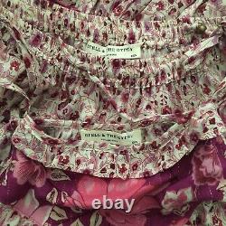 RARE! SPELL Winona Top Skirt Two Piece Set Pink Floral Berry Dress Sz XXS