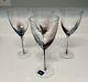 Rare! Set Of 4 Mikasa Kya Blue And Purple Wine Glass Cased Stem 13.5 Oz New A