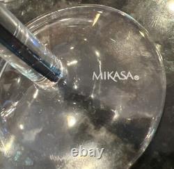 RARE! Set of 4 Mikasa Kya Blue And Purple Wine Glass Cased Stem 13.5 OZ New A