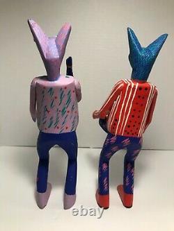 RARE Set of Two Vintage Pepe Santiago Oxacan hand painted figurines 11