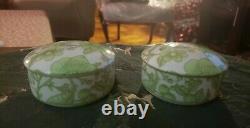 RARE Tiffany And Co. Japan Clinique Set Of Two Porcelain Trinket Boxes WithLids