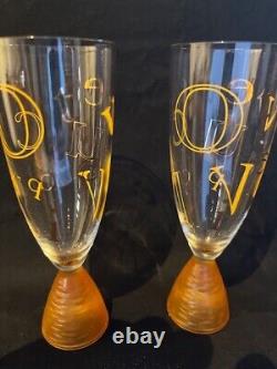 RARE Veuve Clicquot Ponsardin Vintage Champagne Glasses Set of Two