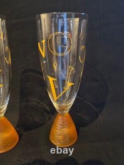 RARE Veuve Clicquot Ponsardin Vintage Champagne Glasses Set of Two