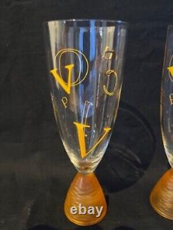 RARE Veuve Clicquot Ponsardin Vintage Champagne Glasses Set of Two