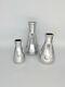 Rare Vintage Natura By Two's Company Set Of 3 Cast Metal Flask Vases Hand Made