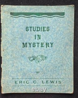 RARE WARTIME MAGIC HISTORY COMPLETE 1941 TWO-MANUSCRIPT SETStudies in Mystery