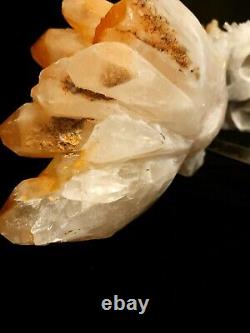 RARESet of two life size hand-carved quartz crystal skulls. Unique