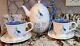 Rae Dunn Alice In Wonderland Mad Tea Party Teapot And Two Extra Tea Cups New