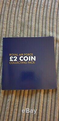 Raf £2 Two Pound Coin Set. All 5 Coins Bunc 2018. Rare And Collectable