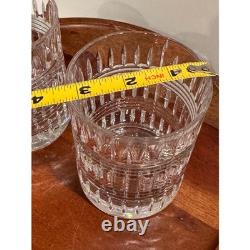 Ralph Lauren Broughton Crystal Whiskey Glasses Set of 2 RL Monogram Barware