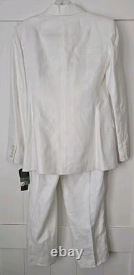 Ralph Lauren White Linen Pant Suit Sz 4 NEW with TAGS Two Piece Set
