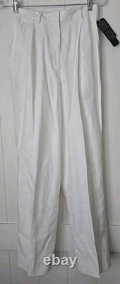 Ralph Lauren White Linen Pant Suit Sz 4 NEW with TAGS Two Piece Set