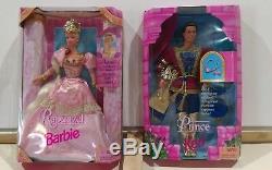Rapunzel 1997 Barbie Doll Collectible 17646 and Prince Ken Two Barbie Set