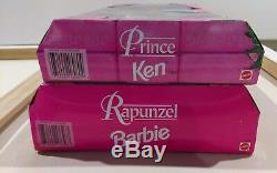 Rapunzel 1997 Barbie Doll Collectible 17646 and Prince Ken Two Barbie Set