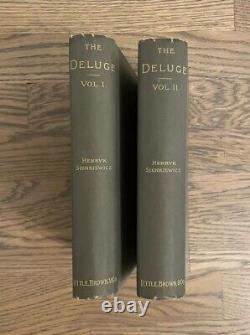 Rare 1897 Two Volume Set of the Deluge By Henry Sienkiewicz Near Fine