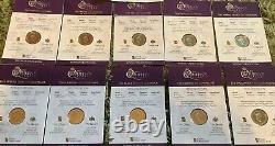 Rare 2021 Queens Beasts Full 10 coin set of BUNC £2 Two Pound Coins low mintage