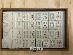 Rare Antique 1920's two-tone Chinese Mahjong Set in Pristine Condition
