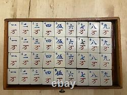 Rare Antique 1920's two-tone Chinese Mahjong Set in Pristine Condition