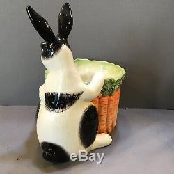 Rare Fitz & Floyd Kensington Rabbit Bunny Planter And Two Sets Of Shakers 1987