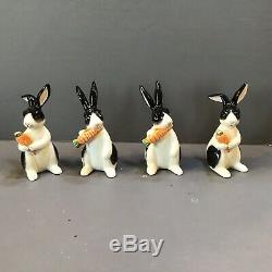 Rare Fitz & Floyd Kensington Rabbit Bunny Planter And Two Sets Of Shakers 1987