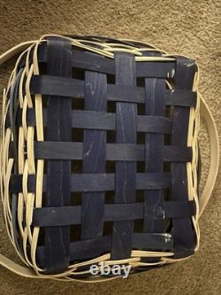 Rare Longaberger 2017 Hostess Blue SNOW DRIFT Basket + Prot + Lid Winter