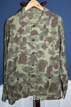 Rare Original WW2 U. S. Army Two Piece Camo Jacket/Pant Set, Named to GI