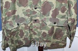 Rare Original WW2 U. S. Army Two Piece Camo Jacket/Pant Set, Named to GI