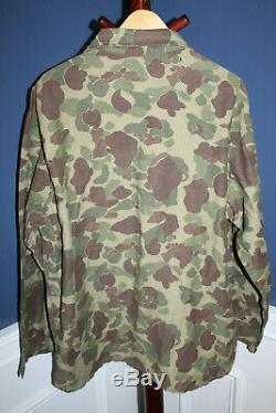Rare Original WW2 U. S. Army Two Piece Camo Jacket/Pant Set, Named to GI