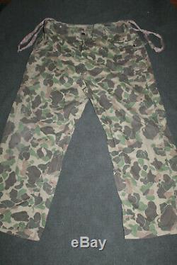 Rare Original WW2 U. S. Army Two Piece Camo Jacket/Pant Set, Named to GI