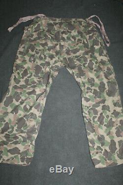 Rare Original WW2 U. S. Army Two Piece Camo Jacket/Pant Set, Named to GI