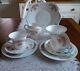 Rare Shelley Sheraton Blue 2323 Tea For Two Set With Dorothy Shape Cups 9 Pieces