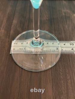 Rare Tiffany & Co Etched Ampersand Martini Glasses Set of 2 Italy