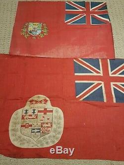 Rare Two Set! Canada Red Battle Ensign Flag 1870 (5 Province) And 1900 (9 Prov.)