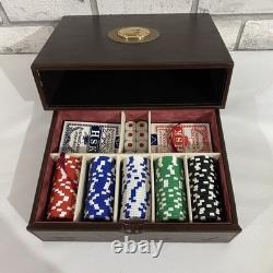 Rare Vintage AB Deluxe Collezioni Italian Leather Poker Set cards still sealed