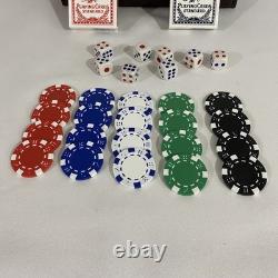 Rare Vintage AB Deluxe Collezioni Italian Leather Poker Set cards still sealed