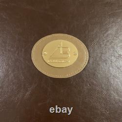Rare Vintage AB Deluxe Collezioni Italian Leather Poker Set cards still sealed