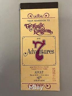 Rare Vintage Set of Two Original October 1971 & 1970s Walt Disney Ticket stubs
