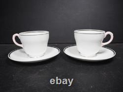 Rare Vintage Wedgwood Tea for Two Set White with Pink & Platinum Detail
