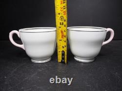 Rare Vintage Wedgwood Tea for Two Set White with Pink & Platinum Detail Rare Vintage Wedgwood Tea for Two Set White with Pink & Platinum Detail