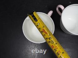 Rare Vintage Wedgwood Tea for Two Set White with Pink & Platinum Detail