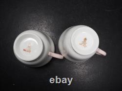 Rare Vintage Wedgwood Tea for Two Set White with Pink & Platinum Detail