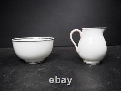 Rare Vintage Wedgwood Tea for Two Set White with Pink & Platinum Detail