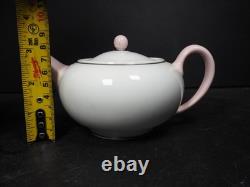 Rare Vintage Wedgwood Tea for Two Set White with Pink & Platinum Detail