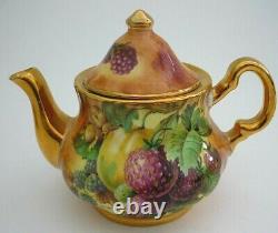 Raymond Everill Lime House Studio Hand Painted Porcelain MINIATURE Tea For Two