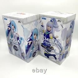 ReZero Konosuba Emilia & Aqua Authentic Limited Premium Figure Set of two SEGA